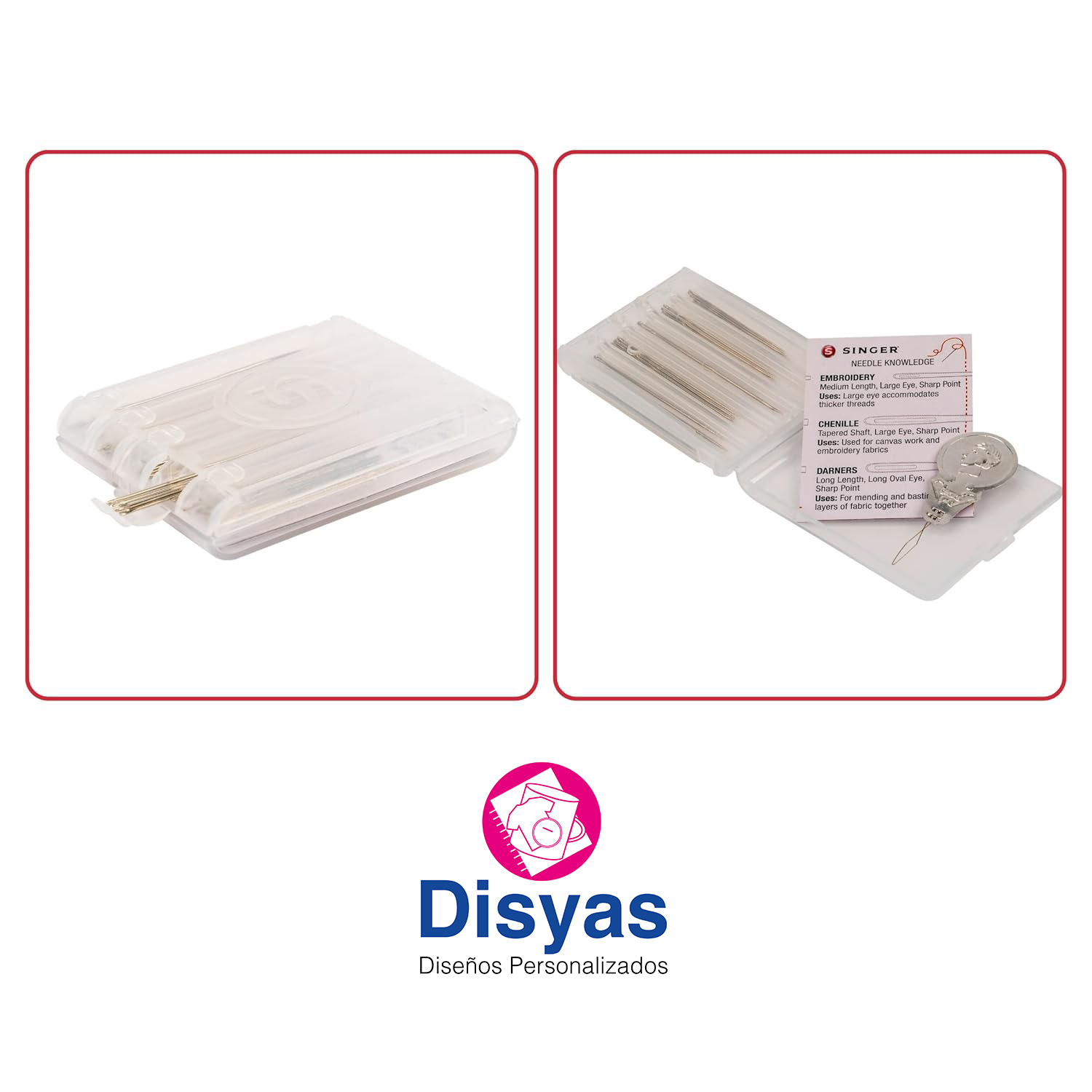 Set 35 Agujas Surtidas Para Acolchados Con Enhebrador Singer - Imagen 2