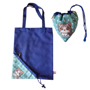 Bolsa De Compras Plegable Diseño Gato Reutilizable