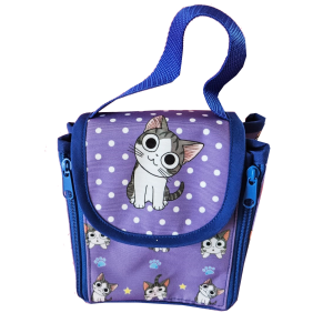 Mini Lonchera Mantel Para Colación Escolar Gato Chi