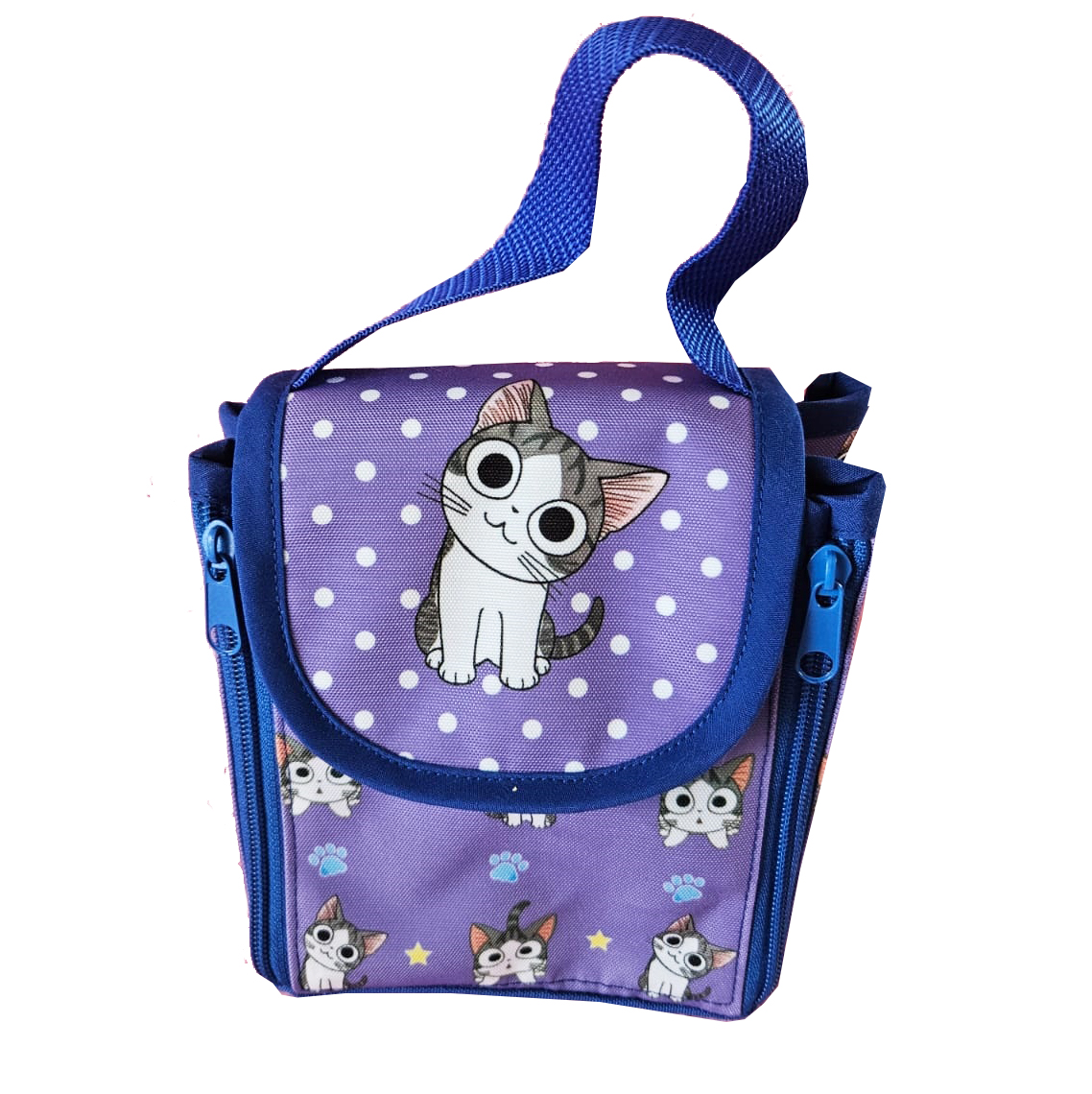 Mini Lonchera Mantel Para Colación Escolar Gato Chi