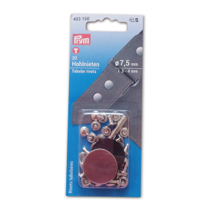 Remaches Tubulares 7,5 Mm Plateados (20 Un) Prym
