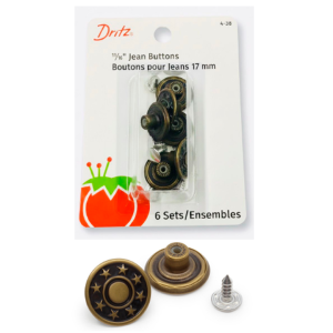 Botones Para Jeans Sin Costura 17 Mm 6 Und. Dritz