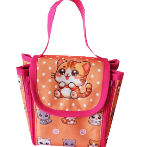 Mini Lonchera Mantel Para Colación Escolar Gatos