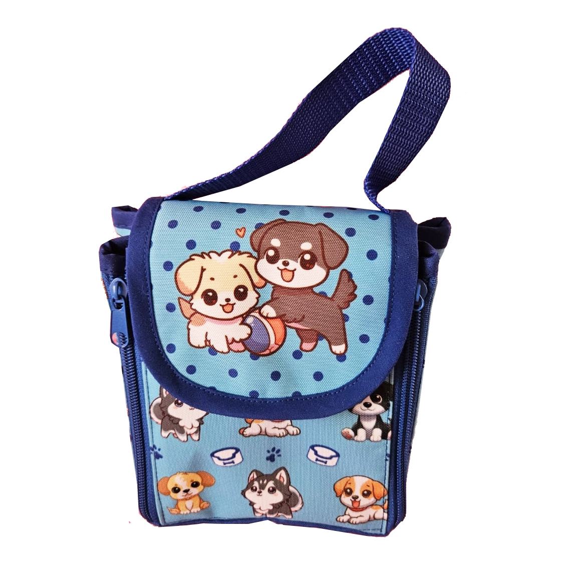 Mini Lonchera Mantel Para Colación Escolar Perros