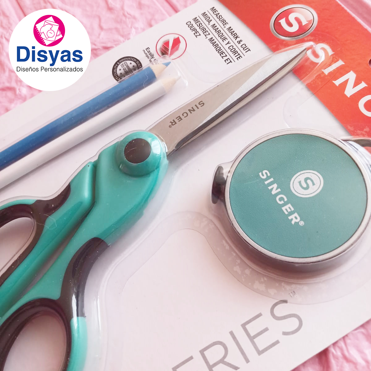 Set Tijera Cinta Corta Mide Y Marca Proseries Singer - Imagen 3