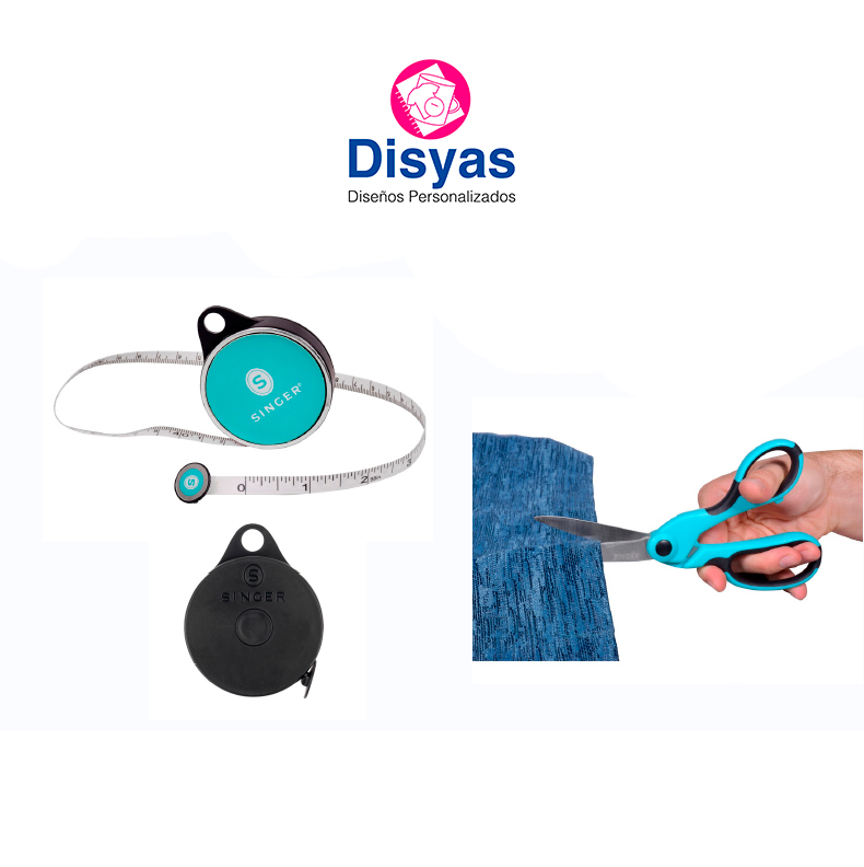 Set Tijera Cinta Corta Mide Y Marca Proseries Singer - Imagen 2