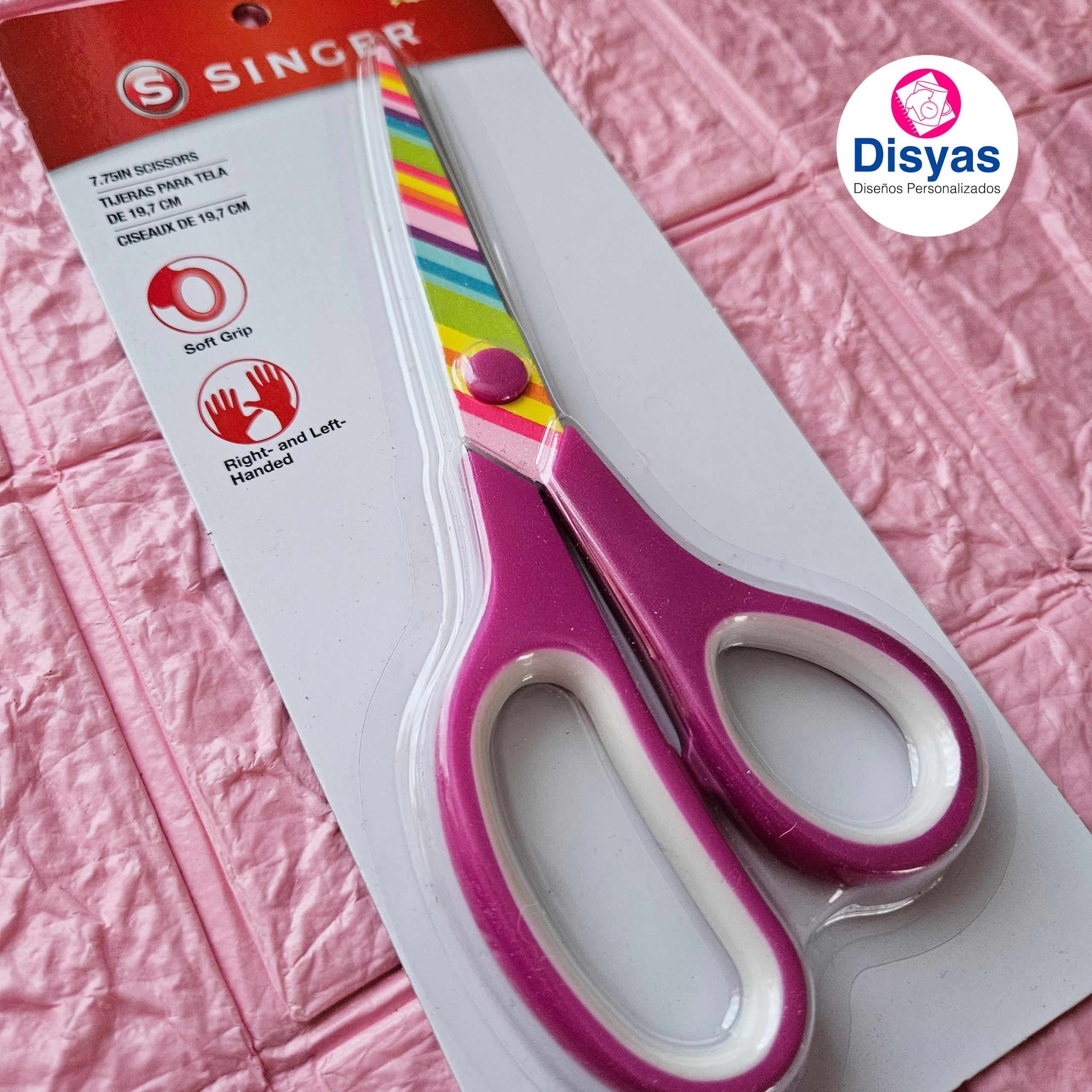 Tijeras Para Tela 19,7 Cm Ambidiestro Arcoiris Singer - Imagen 3