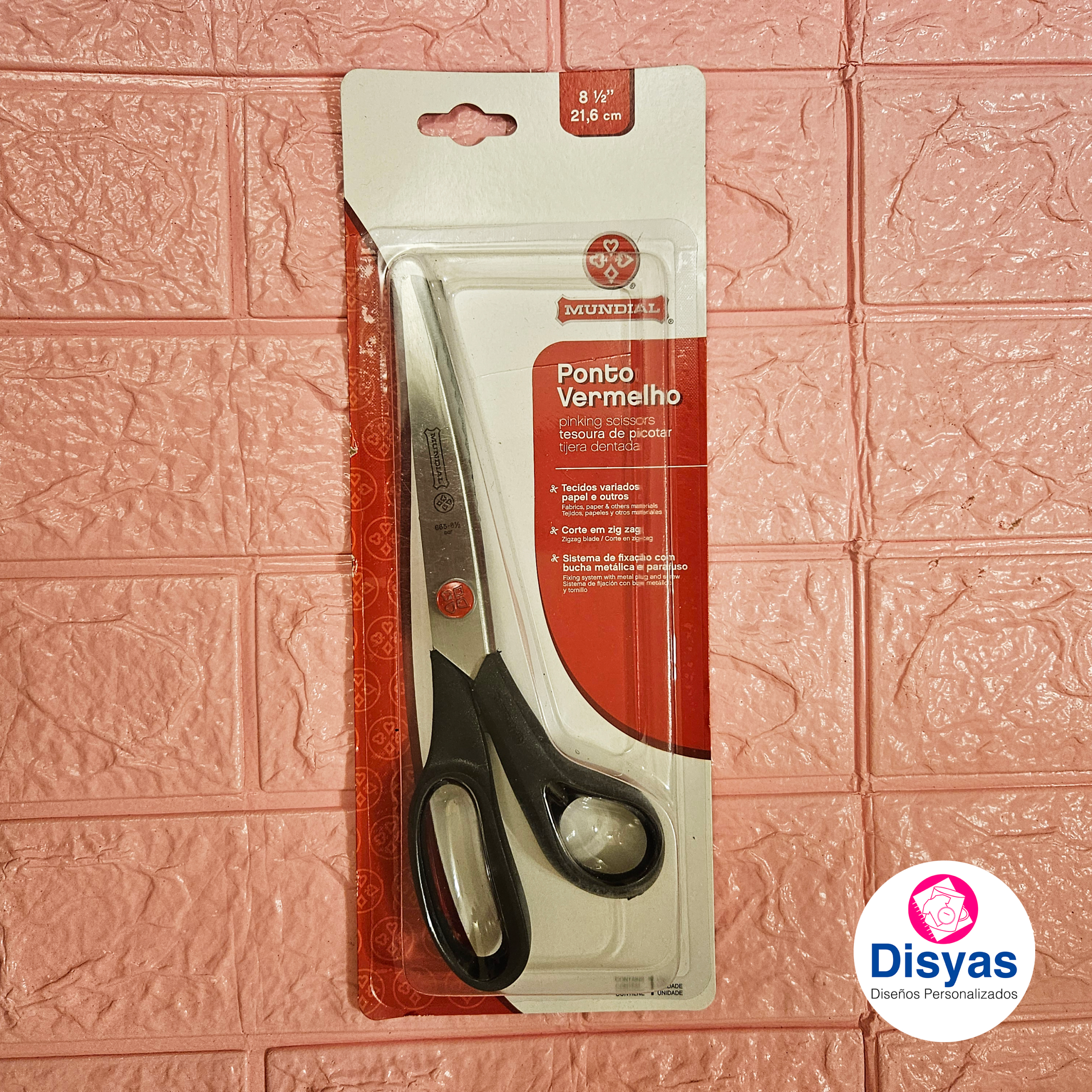 Tijera Zigzag 8" Mundial Para Tela o Papelería - Imagen 3