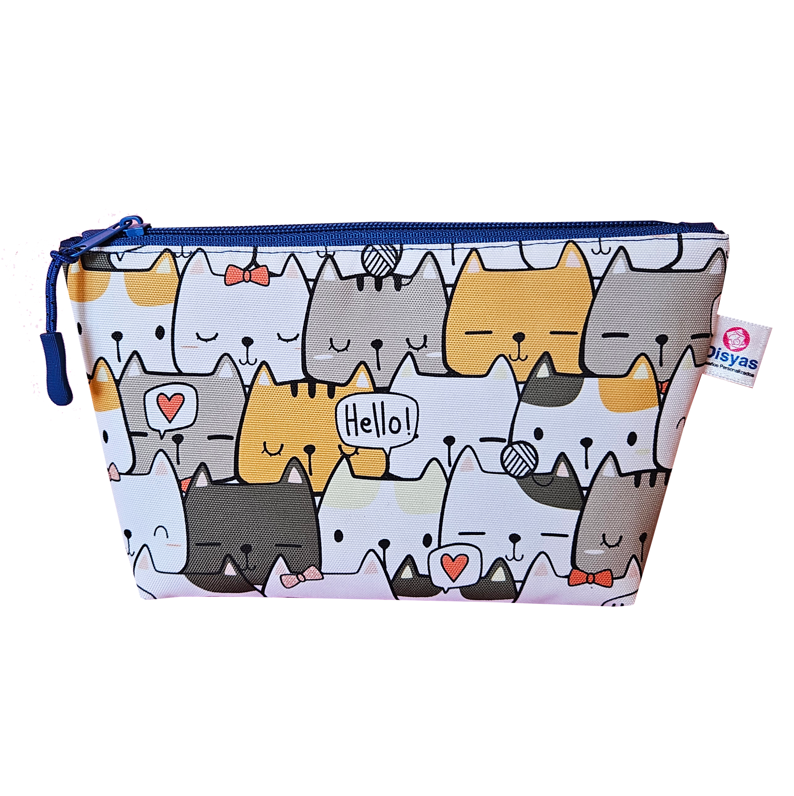 Estuche Maxi Doble Bolsillo Gatos