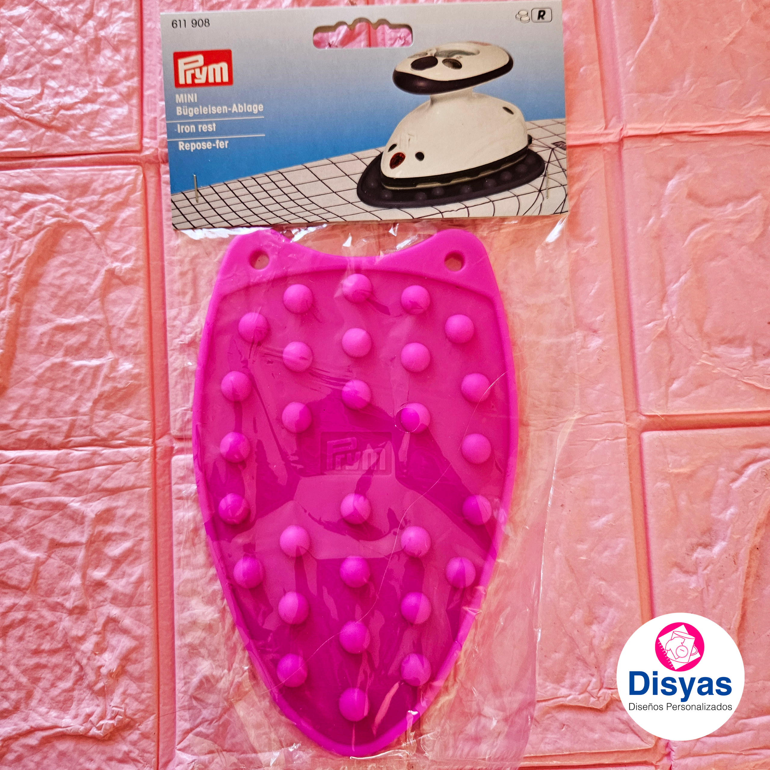 Mini Posa Plancha Silicona Fucsia Para Mini Plancha Prym - Imagen 3
