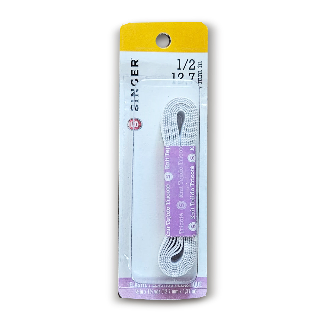 Elástico Blanco 12.7 Mm X 1,37 M Para Costuras Singer