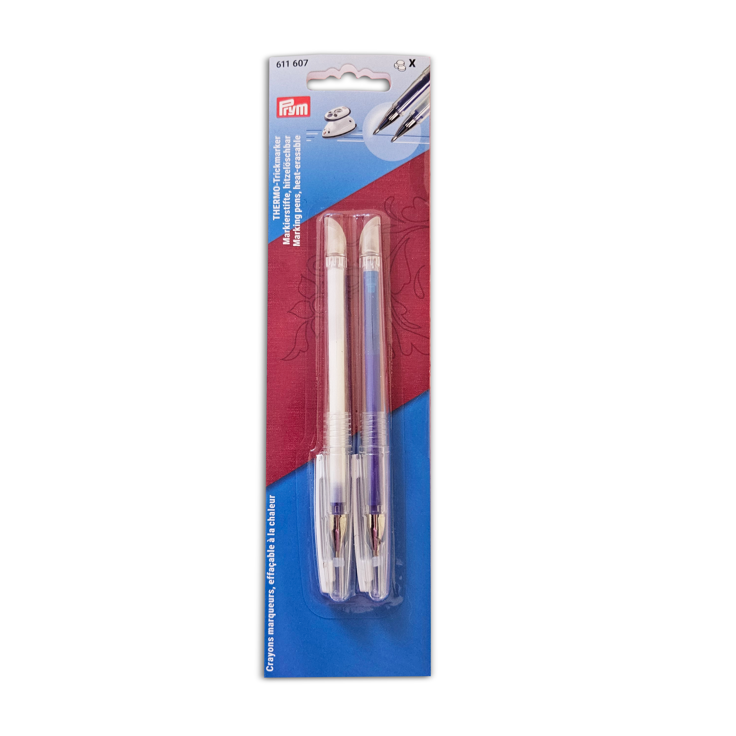 2 Marcadores Para Tela Tinta Borrable Con Plancha Prym