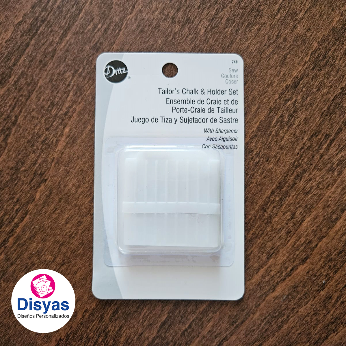 Tiza De Sastre Blanca De Costura Con Soporte Dritz - Imagen 3