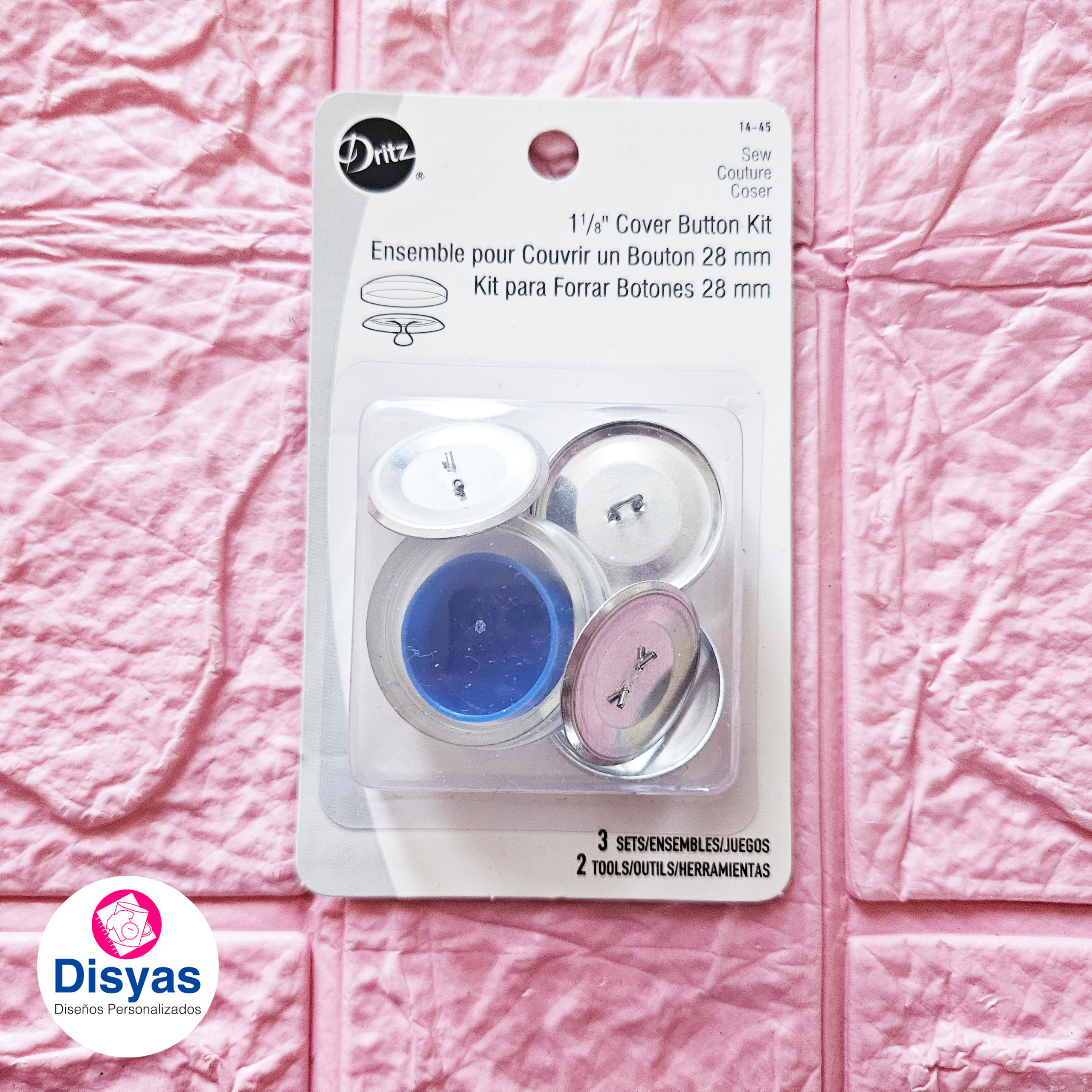 Set Para Forrar Botones 2,8 Cm 3 Unid. Dritz - Imagen 3