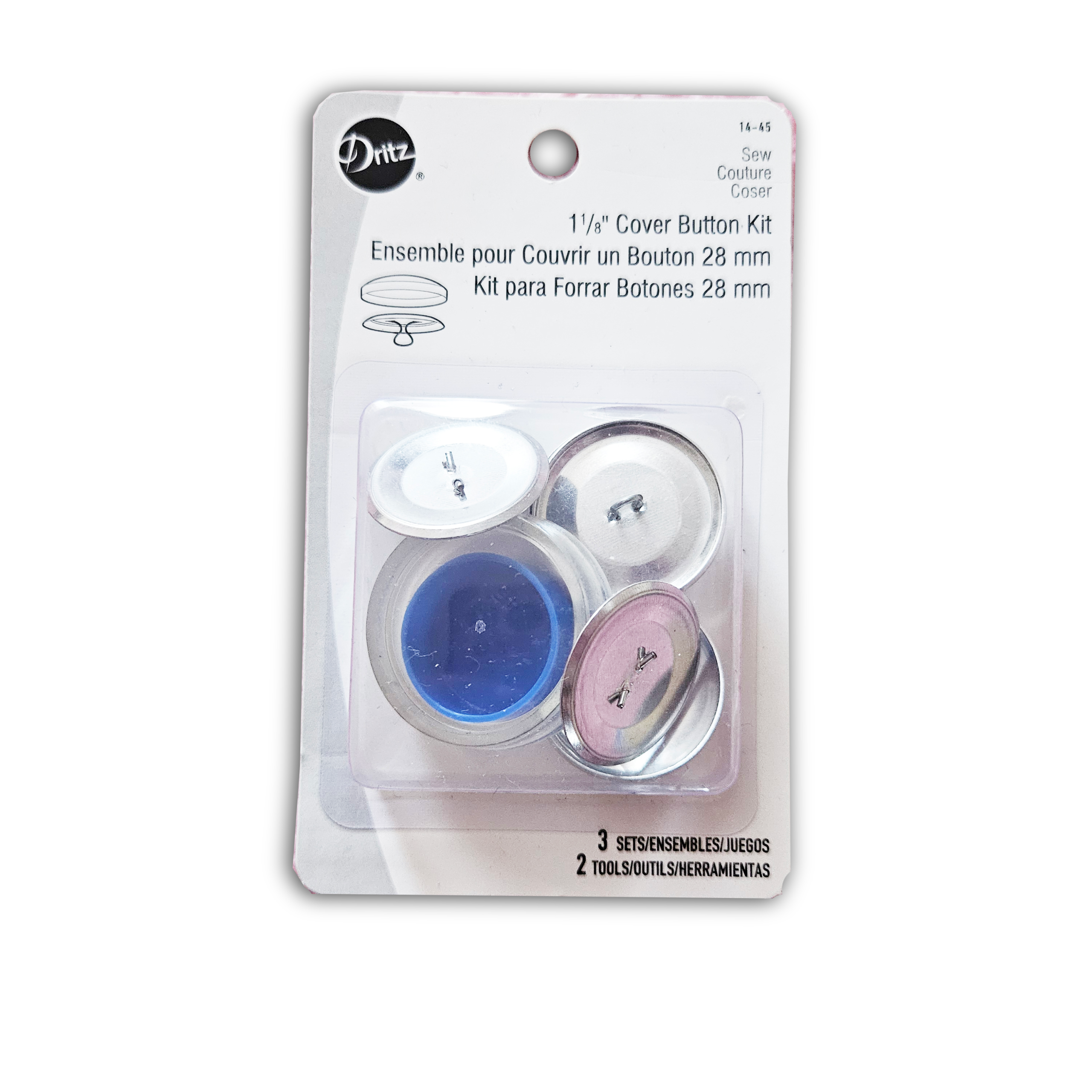 Set Para Forrar Botones 2,8 Cm 3 Unid. Dritz