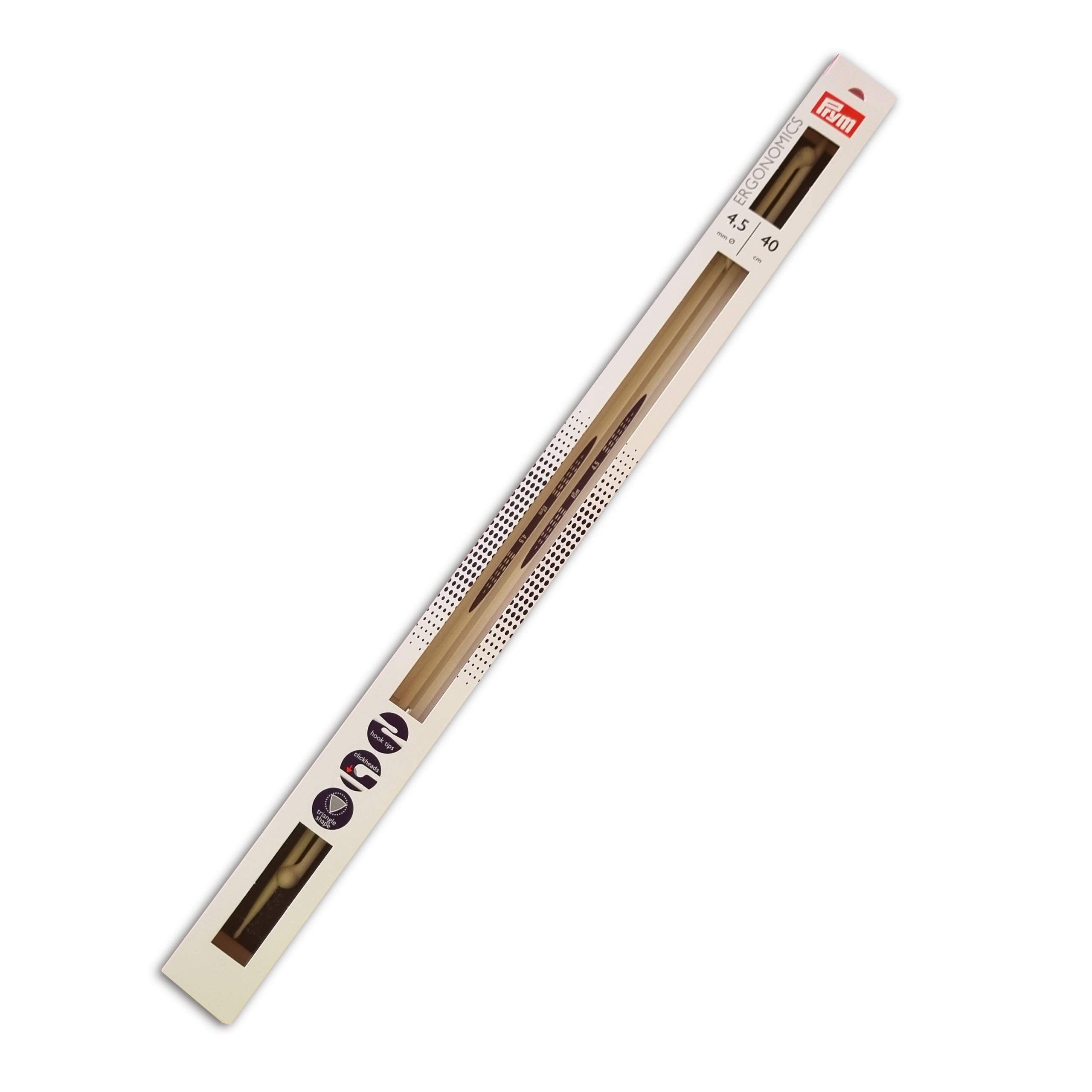 Palillos Para Tejer Ergonomics 4.5 mm 40 Cm Prym