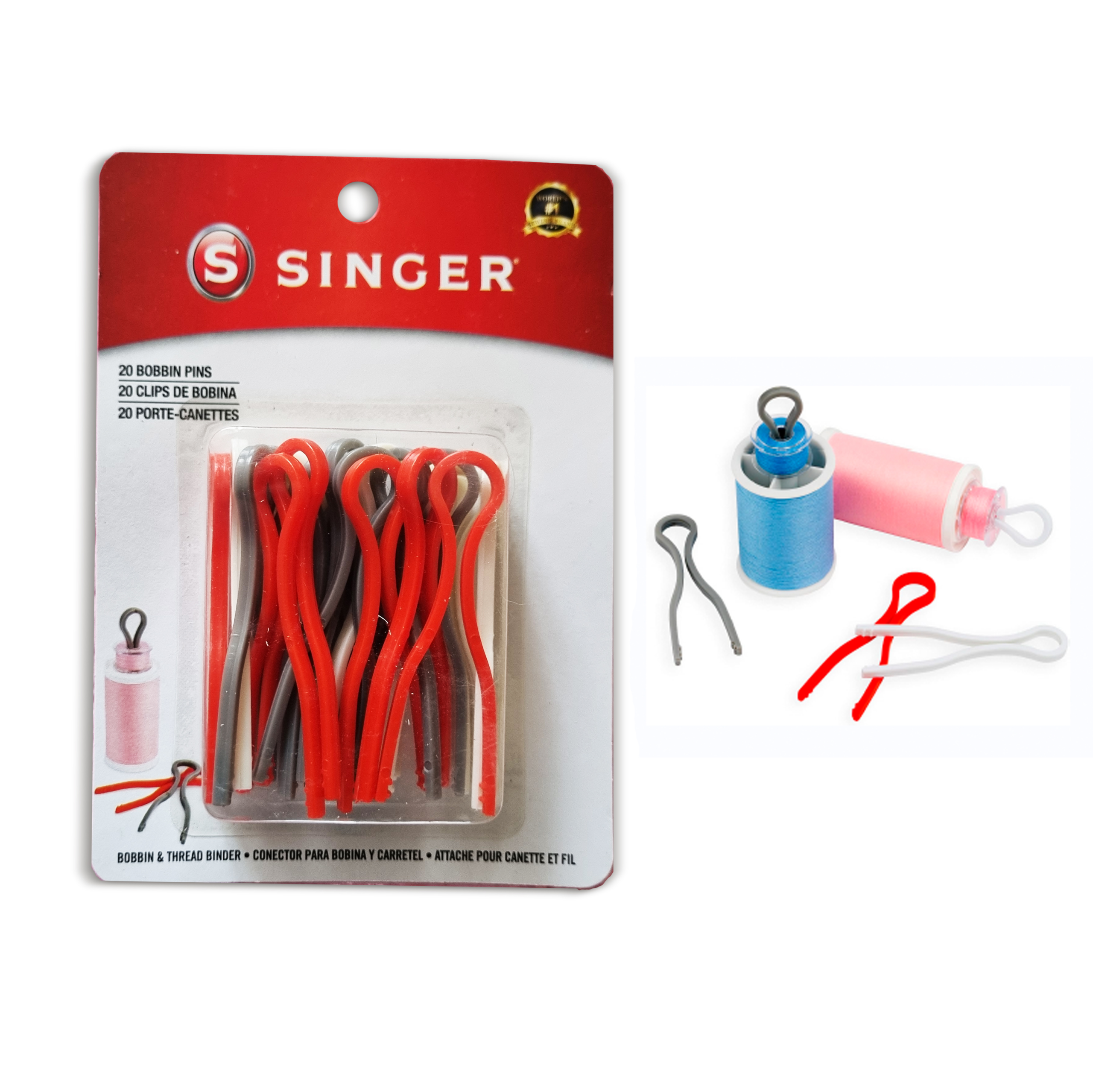 Clips Para Carretes Bobinas De Hilos Costura Singer 20 Clips