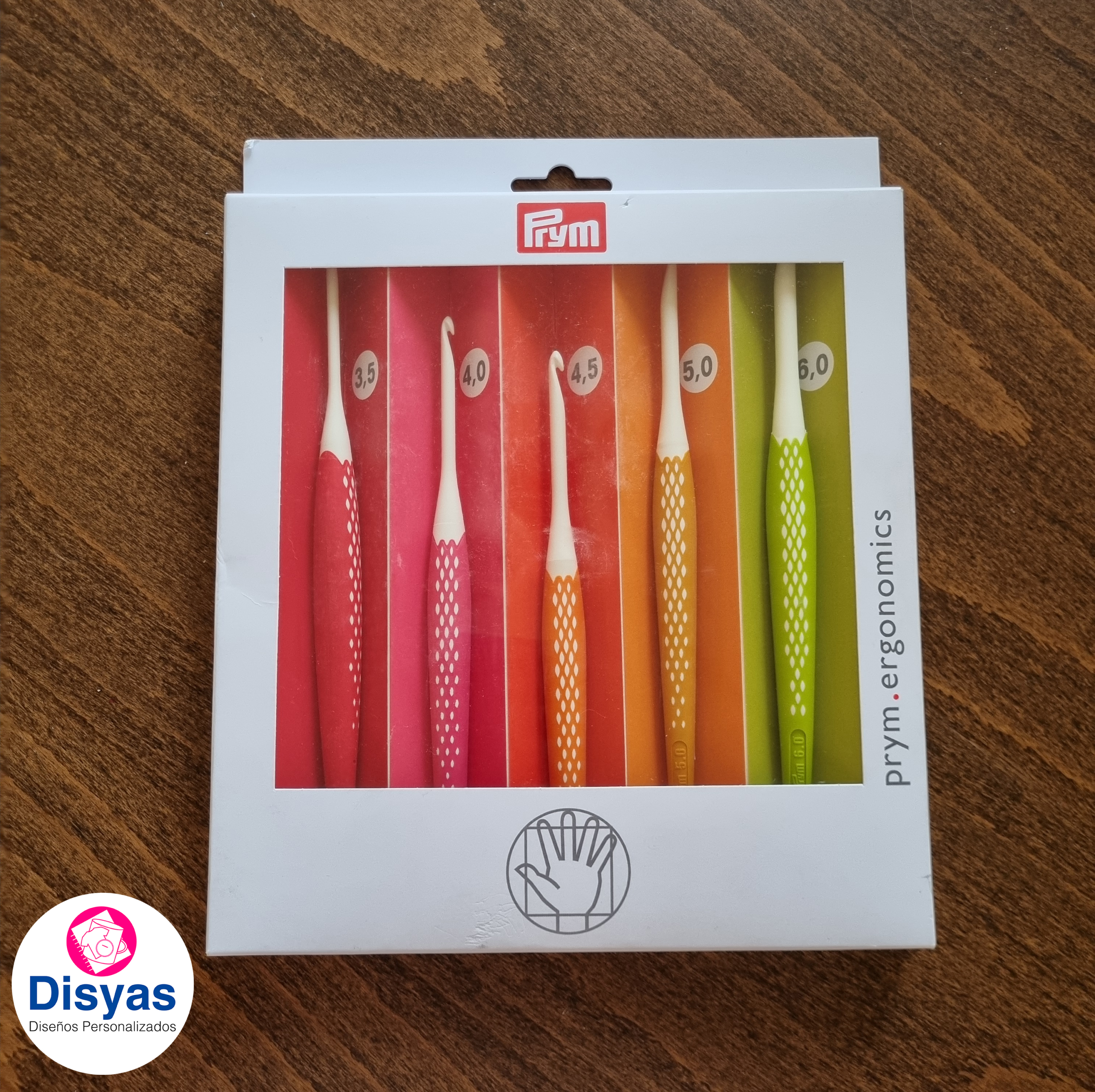 Set 5 Crochet Prym Ergonomics 3.5 A 6.0 Mm Tejido - Imagen 3