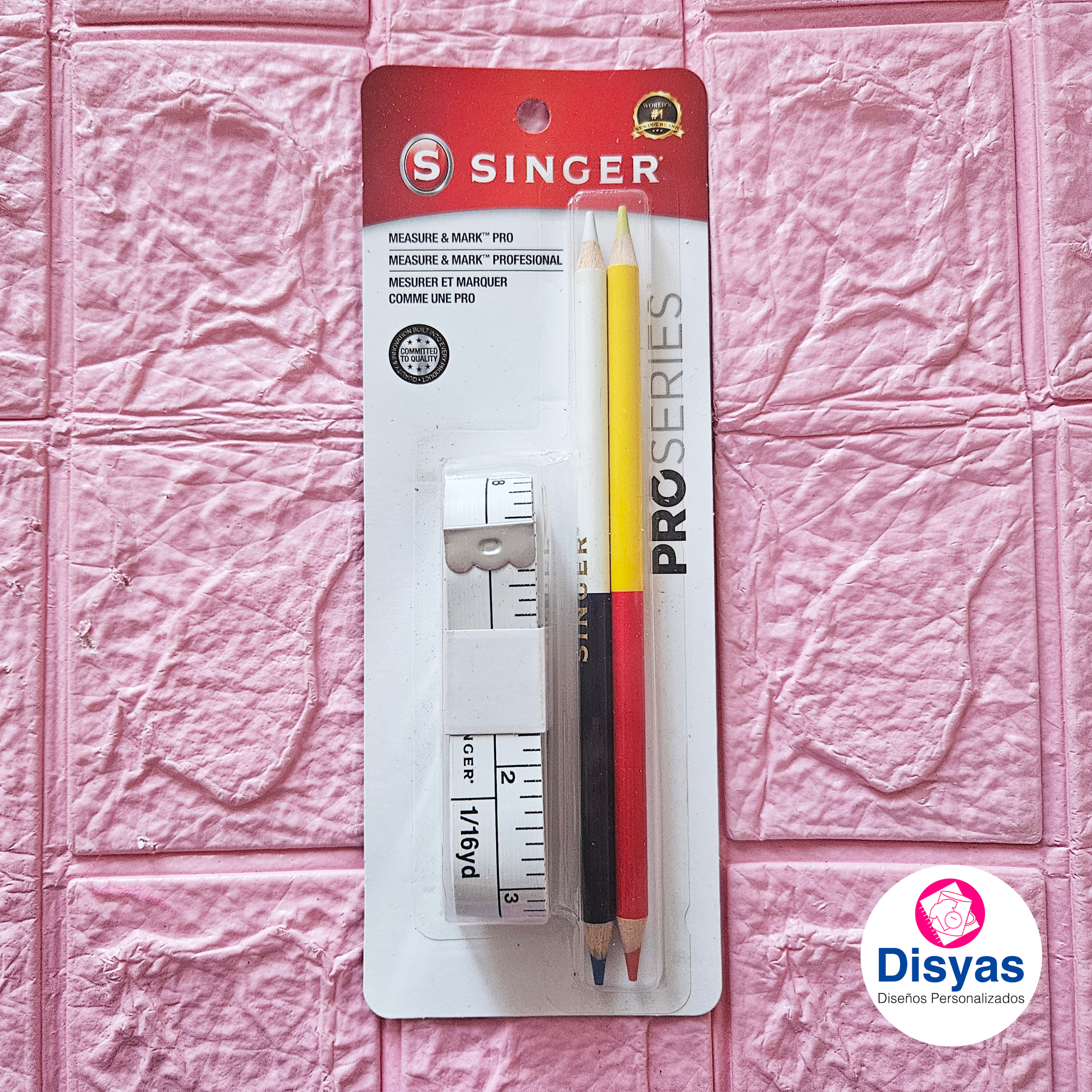 Set Mide Y Marca Singer Proseries Huincha + Lápices Costura - Imagen 3