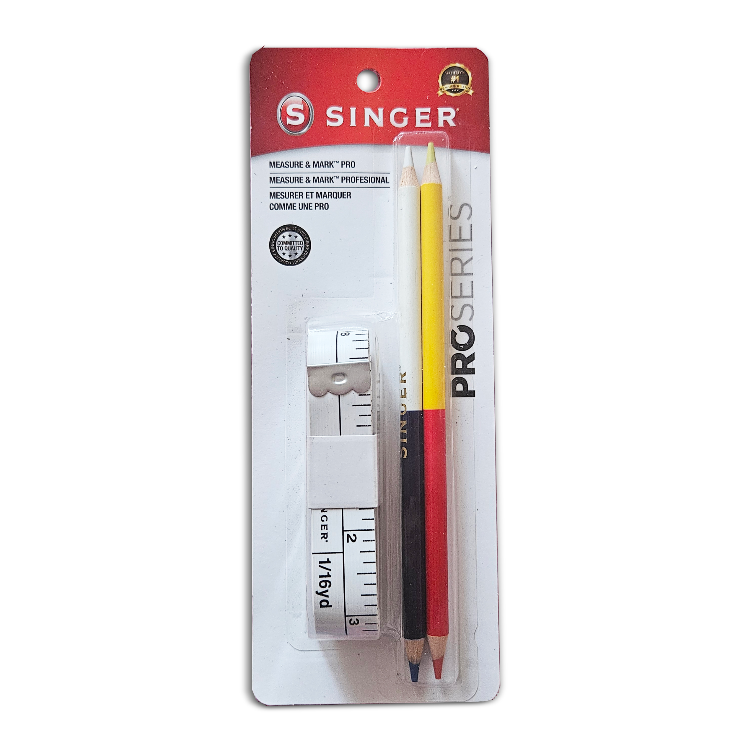 Set Mide Y Marca Singer Proseries Huincha + Lápices Costura