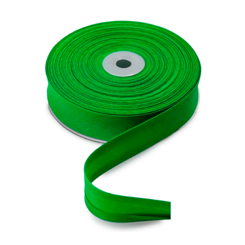 Sesgo 2,5 Cm De Ancho Verde Rollo 20 Metros Cinta Bies Costura