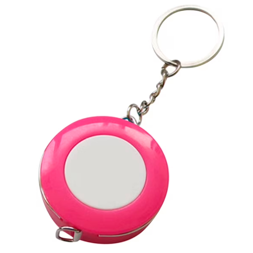 Llavero Mini Huincha De Medir Retractil 1,5 Metros Costura Fucsia