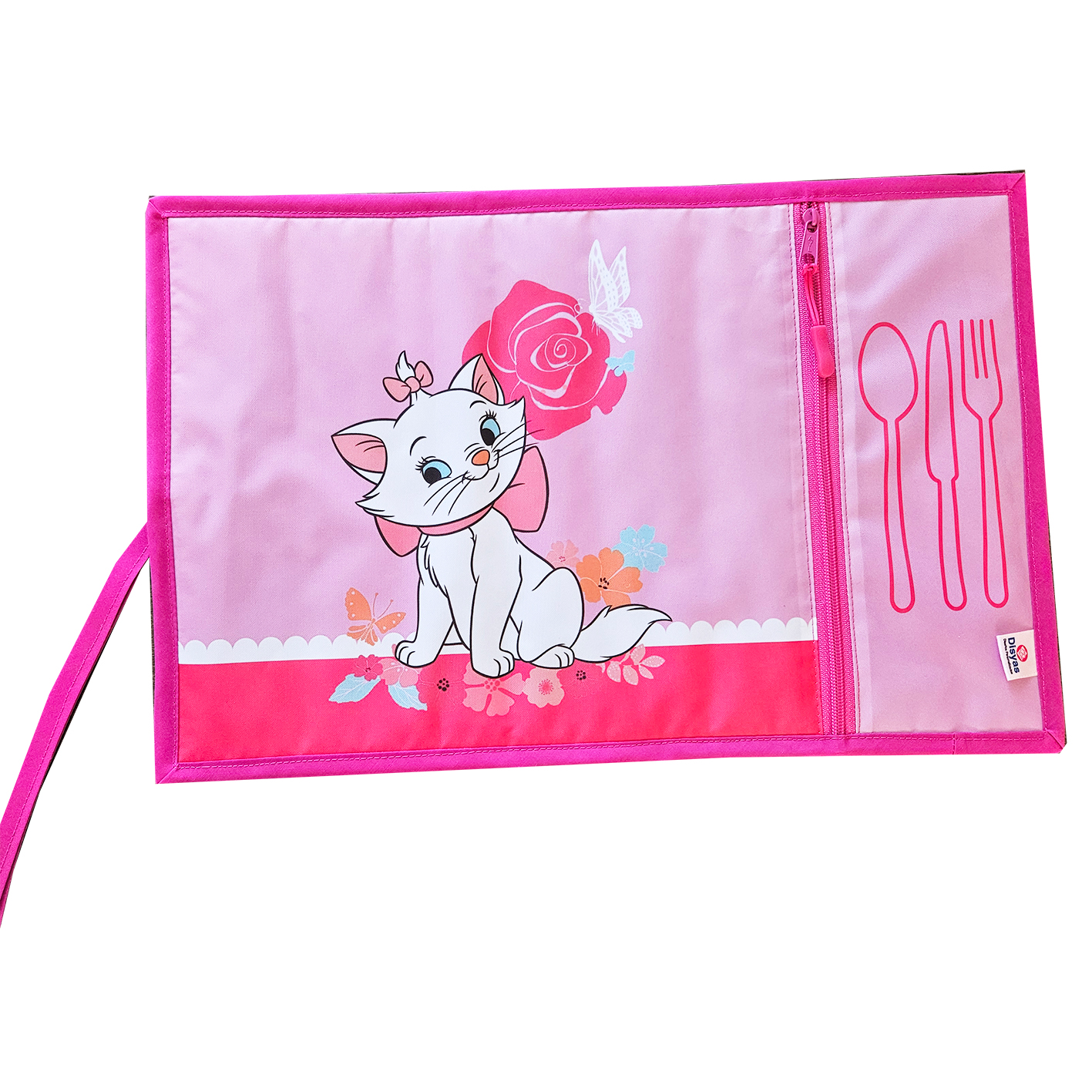 Individual Infantil Con Bolsillo Para Cubiertos Gatita Marie